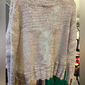 NWT FP Movement by Free People Purple and Cream Knit Sweater. Size Medium.
